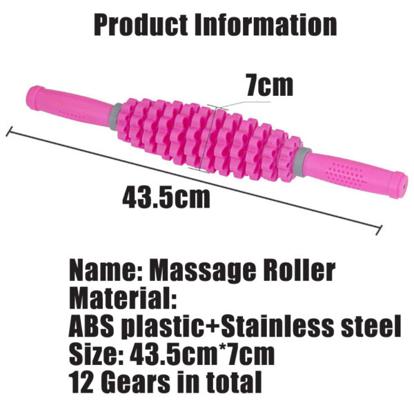 3 in 1 Detachable 12 Gears Adjustable Muscle Roller Massage Stick for Yoga Block Deep Tissue 1