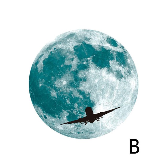 30cm 3D Glow star moon Wall Stickers for kids rooms Decal Baby Bedroom Home Decor Color 3.jpg 640x640 3