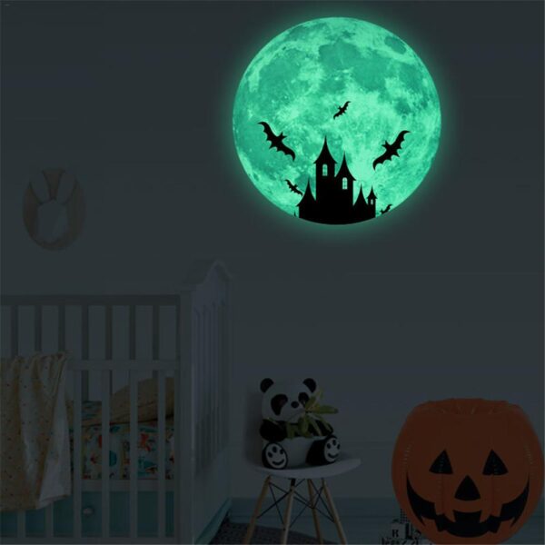 30cm 3D Glow irawọ oṣupa Awọn ohun ilẹmọ odi fun awọn yara awọn ọmọ Decal Baby Bedroom Home Decor Color 5