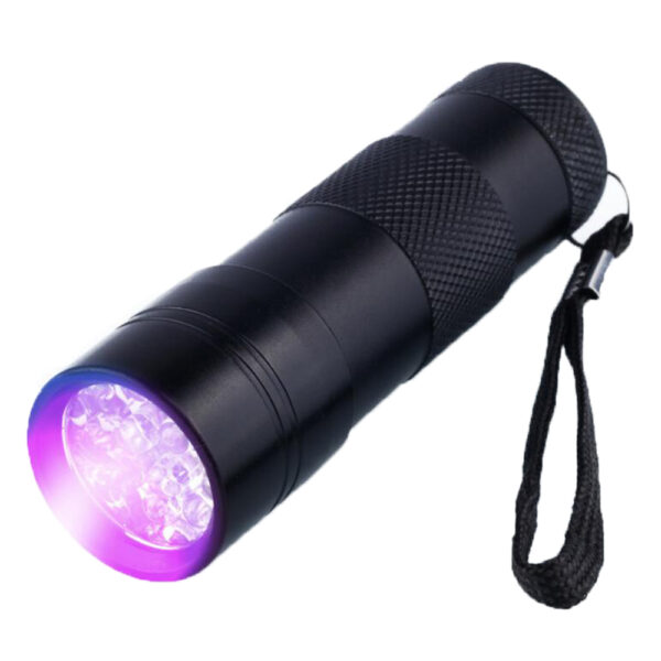 395NM UV 12 LEDs Purple Light LED Torch for Amber Currency Detector Portable Waterproof Aluminium UV 1