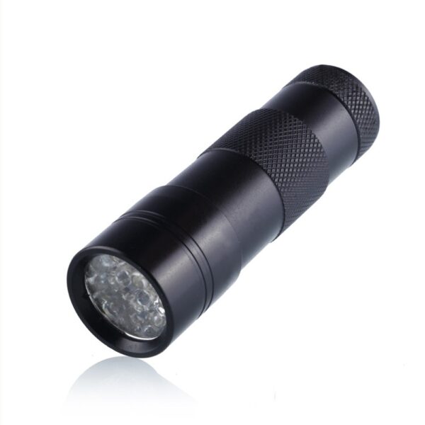 395NM UV 12 LEDs Purple Light LED Torch for Amber Currency Detector Portable Waterproof Aluminium UV 3