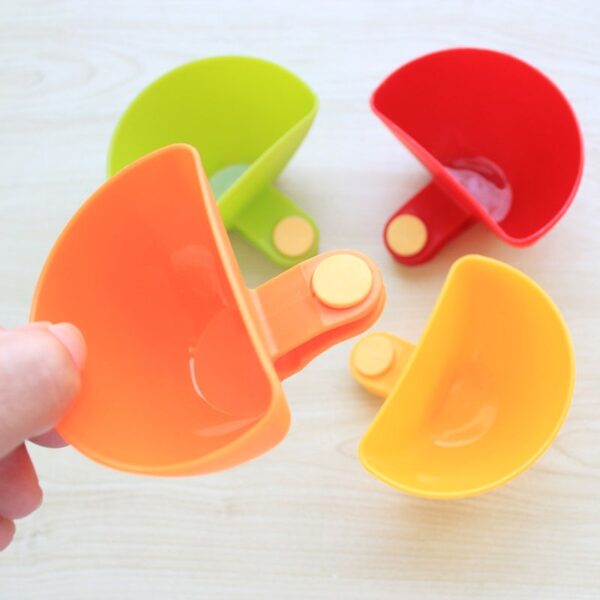 4 Pcs set Multi purpose Bright Color Mini Dip Clips Plastic Salad Dressings Container Serving Tray 3