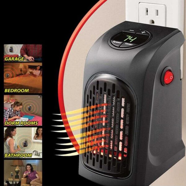 400W Mini Fan Heater Desktop Electric Heater Household Wall Handy Heater Stove Radiator Warmer Machine for 5