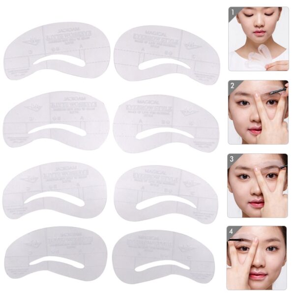 4pcs Magic Eyebrow Stencil Makeup Styles A Stencil For The Eye Brow Drawing Template Make Up