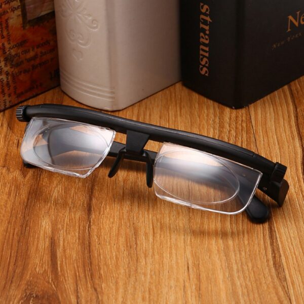 قابلیت تنظیم قدرت لنز خواندن عینک نزدیک بینی عینک دید با فوکوس متغیر 2 1