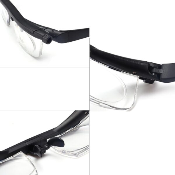 調整可能な強度レンズ読書近視眼鏡アイウェア可変焦点ビジョンW77