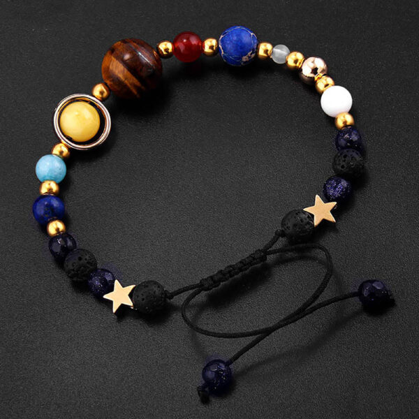 BOEYCJR Universe Planets Beads Bangles Bracelets Fashion Jewelry Natural Solar System Energy Bracelet For Women or 1