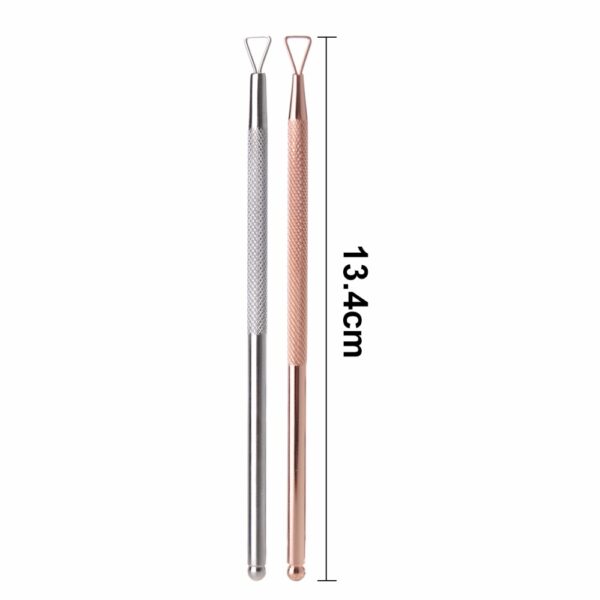 Biutee Rose Gold Silver Stainless Steel Triangle Stick Rod UV Gel Polish Remover Wet Paper Nail 3