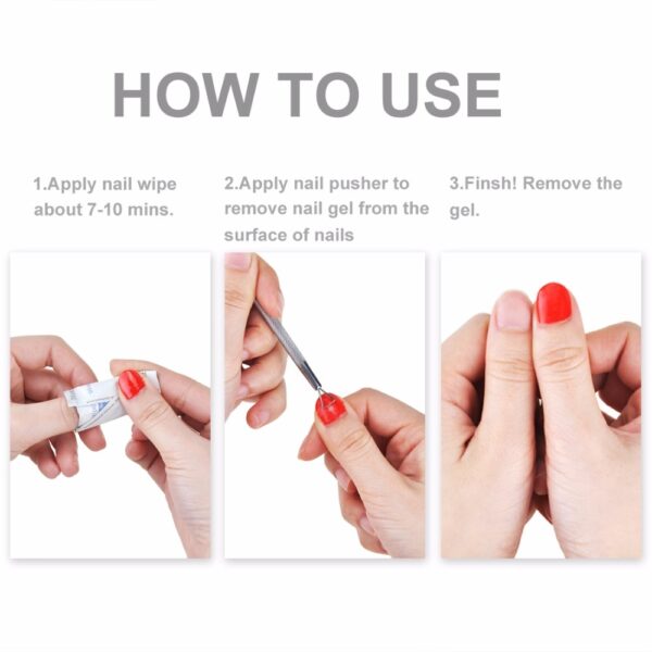 Biutee Rose Gold Silver Stainless Steel Triangle Stick Rod UV Gel Polish Remover Wet Paper Nail 4