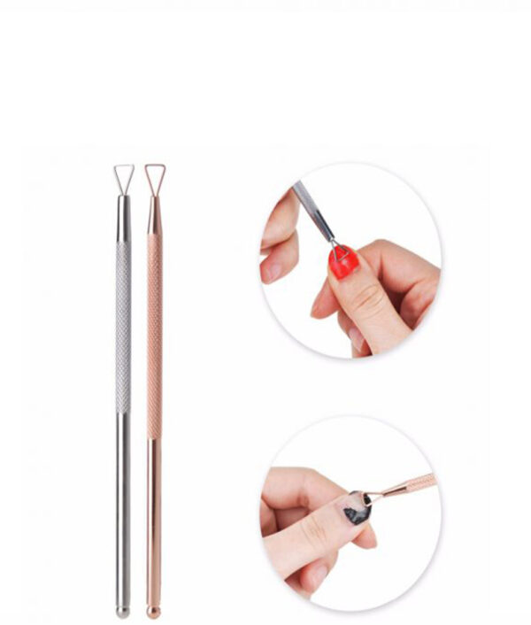 Biutee Rose Gold Silver Stainless Steel Triangle Stick Rod UV Gel Polish Remover Wet Paper Nail 510x510 1