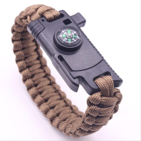 ສາຍແຂນ ສຳ ລັບຜູ້ຊາຍຫລາຍ ໜ້າ ທີ່ Paracord Survival Bracelet Outdoor Camping Rescue ສາຍເຊືອກເຊືອກສຸກເສີນ ສຳ ລັບແມ່ຍິງ 4