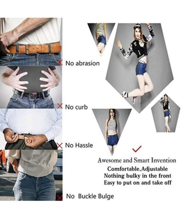 Buckle Free Belt Buckle Free Adjustable Belt No Buckle Stretch Belt Women s Plus Belts for 3 1