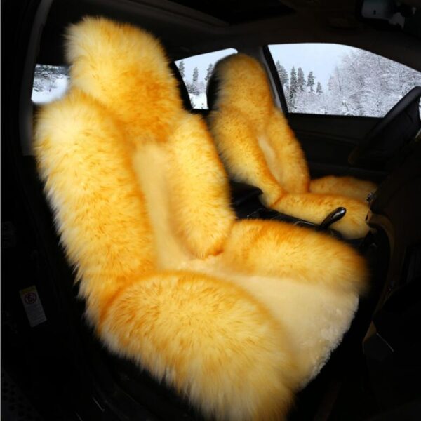 Car Seat Covers Winter Chair Warm Automobiles Seats Cover Faux Wool Auto Car styling Goods For 1