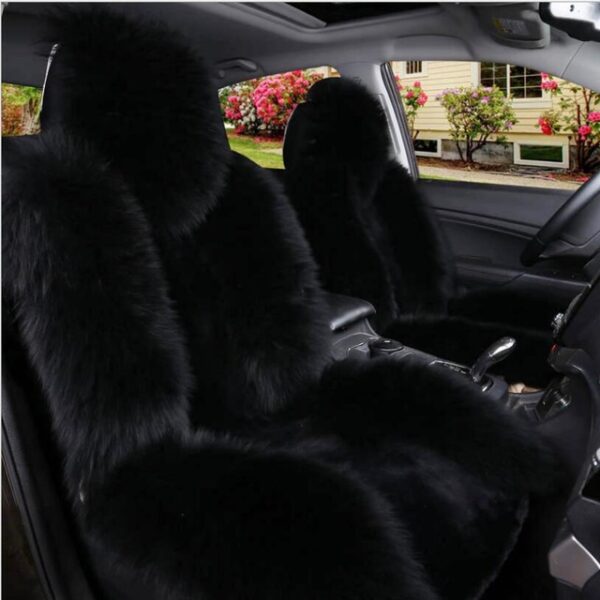 Car Seat Covers Winter Chair Warm Automobiles Seats Cover Faux Wool Auto Car styling Goods