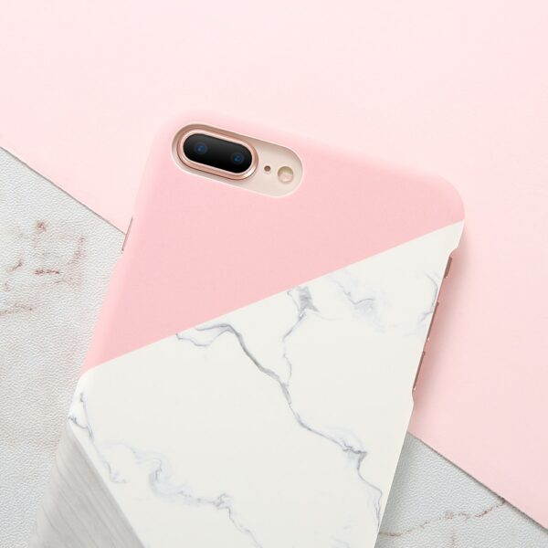 Case For iPhone XS Max XS X 6 7 Plus Case Marble Wood Ultra Slim Hard 3