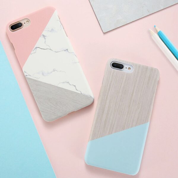 Case Don iPhone XS Max XS X 6 7 Plus Case Marble Wood Ultra Slim Hard