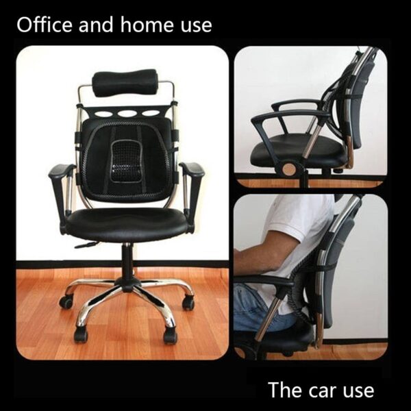 Chair Back Support Massage Cushion Mesh Relief Lumbar Brace Car Truck Office Home Cushion Seat Chair 4