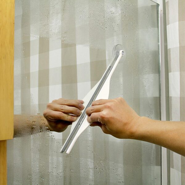 Creative Bathroom Flat Mirror Window Glass Wiper Cleaner Bathroom Steam Wiper Cleaner Squeegee 3