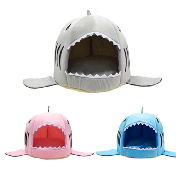 DSOFT Dog House Shark Para sa Dagko nga mga Iro Tent Taas nga kalidad nga Cotton Small Dog Cat Bed Puppy