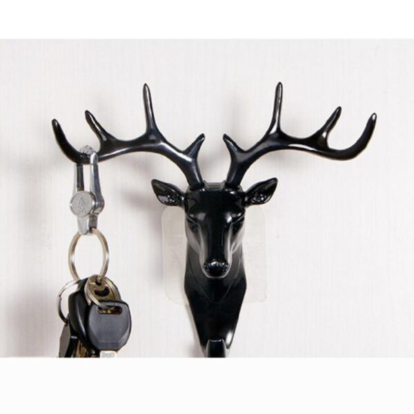 Ulo sa Deer Animal Self Adhesive Clothing Display Racks Hook Coat Hanger Cap Room Decor Show Wall 4