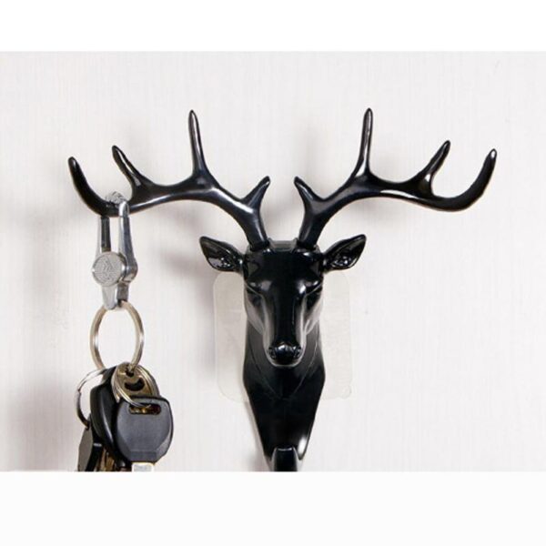 Deer Head Animal Self Adhesive Clothing Display Racks Hook Coat Hanger Cap Room Decor Show Wall 4