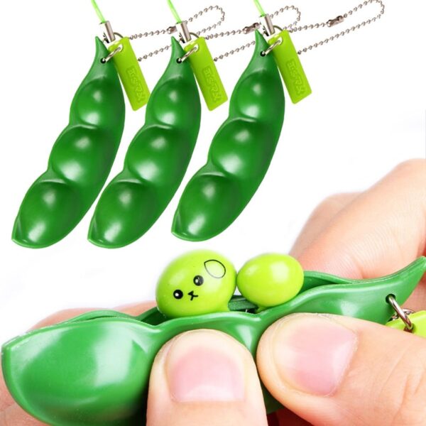 Fulljion Antistress Novelty Gag Toys Entertainment Fun Squishy Beans Squeeze Funny Gadgets Stress Relief Toy Pendants 2