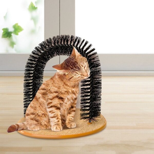 Good Arch Pet Cat Self Groomer With Round Fleece Base Cat Toy Brush Toys For Pets 6