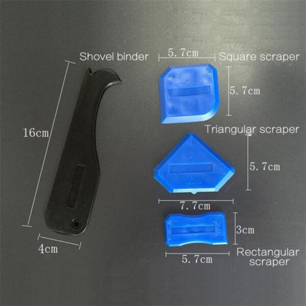 Hot Silicone Sealant Spreader Spatula Scraper Cement Caulk Removal Tool 4pcs Set drop shipping 3