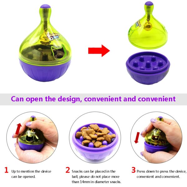 Interactive Cat IQ Treat Ball Toy Smarter Pet Toys Food Ball Food Dispenser For Cats Playing 13
