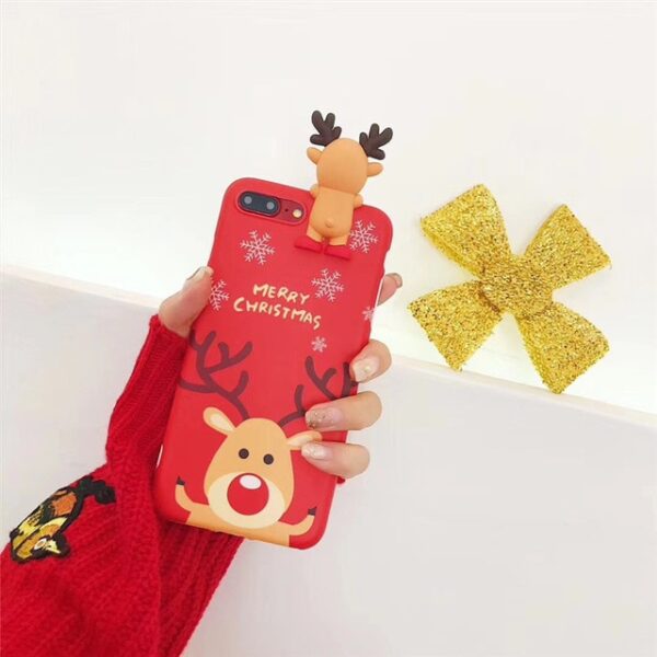 LISHE Luxury 3D Christmas Điện thoại di động Vỏ mềm cho iPhone 6 6s 7 8 Plus X 3.jpg 640x640 3