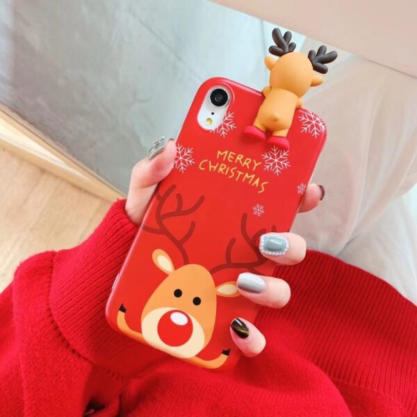 LISHE Luxury 3D Christmas Mobile Phone Soft Shell Para sa IPhone 6 6s 7 8 Plus X 8