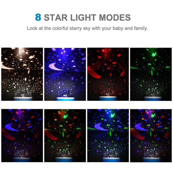 Lightme Stars Starry Sky LED Night Light Projector Moon Lamp Battery USB Kids Gifts Children Bedroom