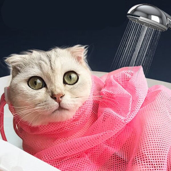 Mrežasta torba za mačke za mačke Mačke dotjerivanje torbi za pranje Mačka za čiščenje mačaka za kupanje Bez zadržavanja ogrebotina