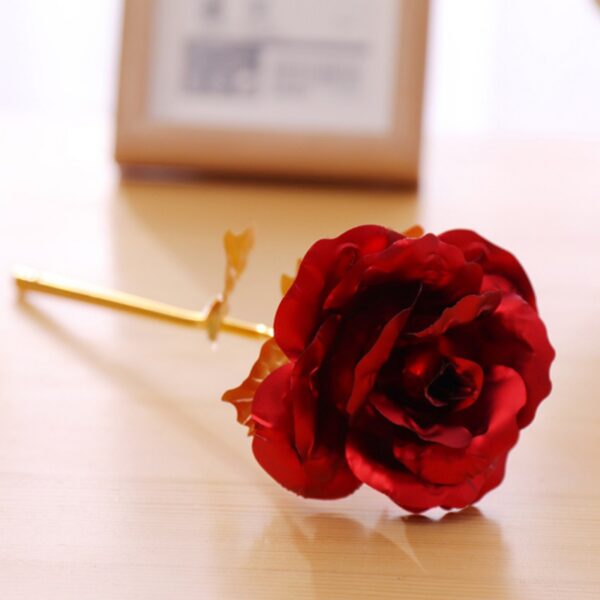 Mother s Day Valentine s Day Present Gift 24K Gold Plated Golden Rose Flower Holiday Wedding 3