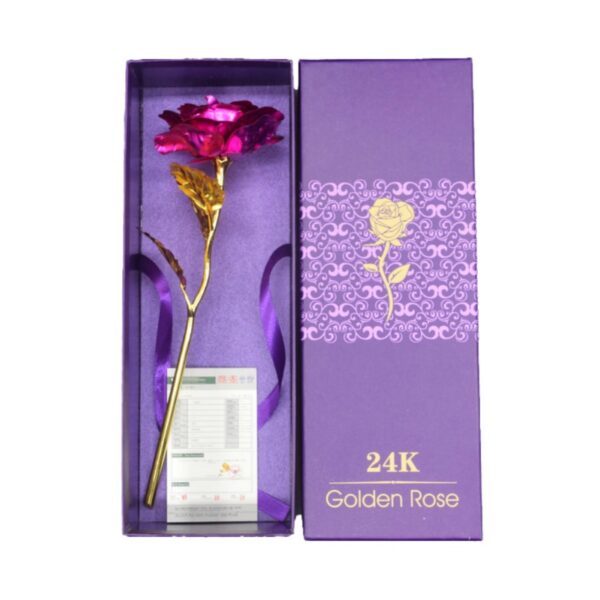 Regalo sa Adlaw sa Inahan sa Valentine's Day 24K Gold Plated Golden Rose Flower Holiday Wedding
