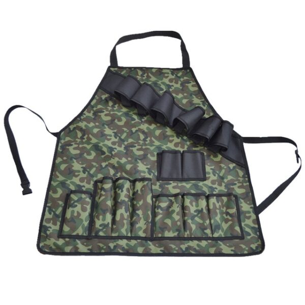 Daghang mga bulsa sa Camouflage nga mga Apron Gi-custumized nga Oxford Makasukol sa Pagsul-ob sa Polyester Apron sa gawas nga Ilimnon Pagkaon sa Kamping BBQ Tool 1.jpg 640x640 1