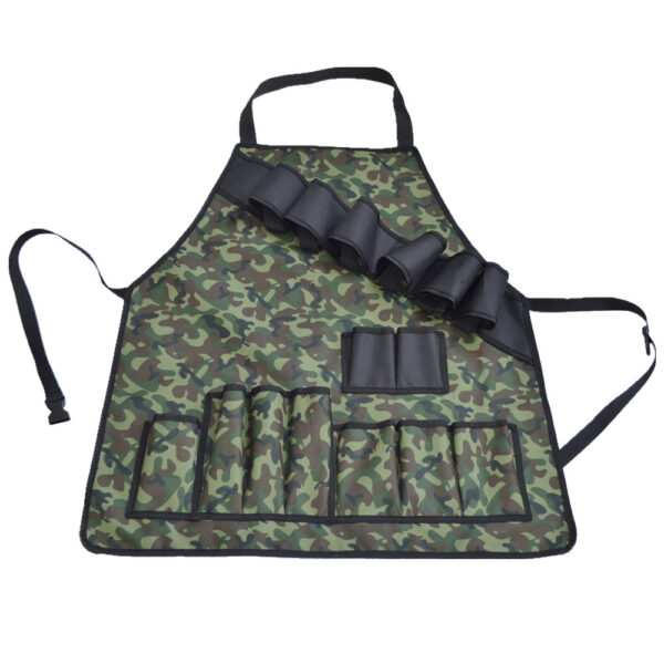 Meardere pockets Camouflage Schorten Oanpast Oxford Slijtvast Polyester Schorten Bûten Drank Iten Camping BBQ Tool 2