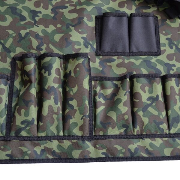 Multi Pockets Camouflage Aprons Custumized Oxford Wear resistant Polyester Aprons Outdoor Drink Food Camping BBQ Tool 4