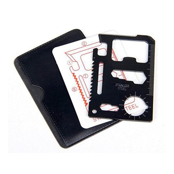 NEW 11 in 1 Credit Card Size Wallet Knife Stainless Steel Survival Multitool Utility Tool for 2