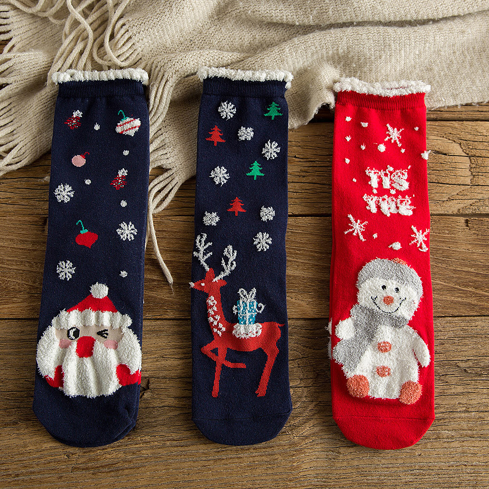 Christmas Women Cotton Socks Multi-Color High Quality Women's Winter Socks 