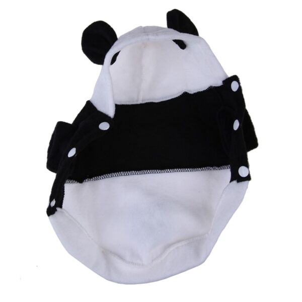 Bag-ong Tingdagdag Mga Produkto sa Buhok nga Itom nga Balahibo nga Panda Puppy Dog Clothes Pullover Mainit nga Coat Costume Outwear mascotas 1