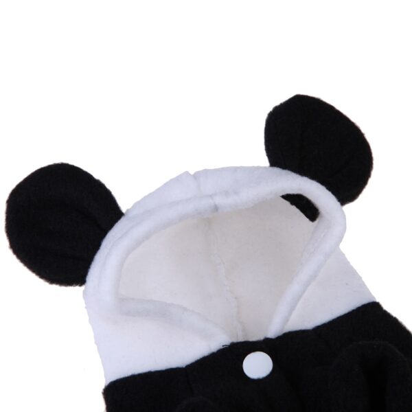 Bag-ong Tingdagdag Mga Produkto sa Buhok nga Itom nga Balahibo nga Panda Puppy Dog Clothes Pullover Mainit nga Coat Costume Outwear mascotas 2