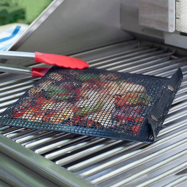 New Hot Non Stick Mesh Grilling Bag i fafo Potu Meafaigaluega Bolsa De Barbacoa Reusable ma Faigofie 1