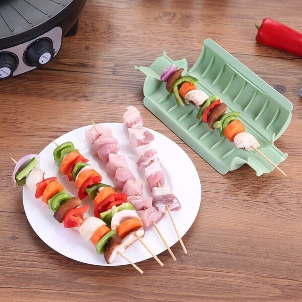 PFDIYF New Creative Kebab Maker Quick Easy Barbecue Meat Brochettes Skewer Machine BBQ Grill Utensil Accessories 4