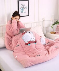 Personality Cartoon Creative Lazy Washed Cotton Quilt Winter Thick Silk Wadding Comforter Bedding Quilt blanket for 1.jpg 640x640 1