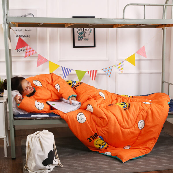 Personality Cartoon Creative Lazy Washed Cotton Quilt Winter Thick Silk Wadding Comforter Bedding Quilt blanket for 3