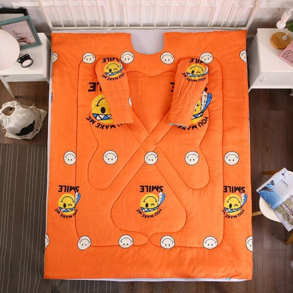 Personality Cartoon Creative Lazy Washed Cotton Quilt Winter Thick Silk Wadding Comforter Bedding Quilt blanket for 5