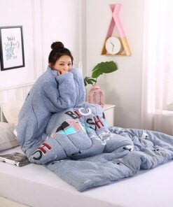 Personality Cartoon Creative Lazy Washed Cotton Quilt Winter Thick Silk Wadding Comforter Bedding Quilt blanket for 5.jpg 640x640 5