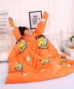 Personality Cartoon Creative Lazy Washed Cotton Quilt Winter Thick Silk Wadding Comforter Bedding Quilt blanket for.jpg 640x640