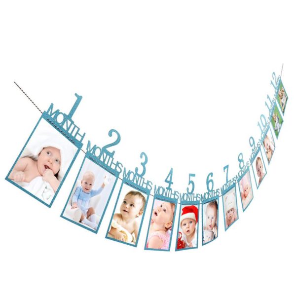 Photo folder Kids Birthday Gift Decorations 1 12 Month Photo Banner Monthly Photo Wall Drop Shipping
